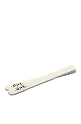 2 stacked ibd White Padded Files Grit 120/180 stamped with ibd brand name